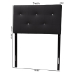 Baxton Studio Kirchem Modern and Contemporary Black Faux Leather Upholstered Twin Size Headboard - BSOBBT6432-Black-Twin HB