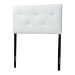 Baxton Studio Kirchem Modern and Contemporary White Faux Leather Upholstered Twin Size Headboard - BSOBBT6432-White-Twin HB