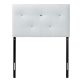 Baxton Studio Kirchem Modern and Contemporary White Faux Leather Upholstered Twin Size Headboard - BSOBBT6432-White-Twin HB