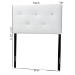 Baxton Studio Kirchem Modern and Contemporary White Faux Leather Upholstered Twin Size Headboard - BSOBBT6432-White-Twin HB