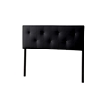 Baxton Studio Kirchem Upholstered Black Full Sized Headboard Affordable modern furniture in Chicago, Kirchem Upholstered Black Full Sized Headboard, Bedroom Furniture Chicago