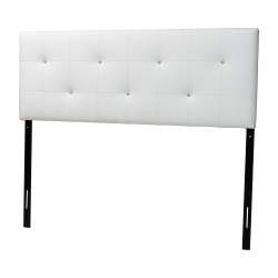 Baxton Studio Kirchem Upholstered White Queenl Sized Headboard Affordable modern furniture in Chicago, Kirchem Upholstered White Queenl Sized Headboard, Bedroom Furniture Chicago
