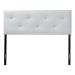 Baxton Studio Kirchem Upholstered White Queenl Sized Headboard - BSOBBT6432-White-HB-Queen