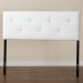 Baxton Studio Kirchem Upholstered White Queenl Sized Headboard - BSOBBT6432-White-HB-Queen