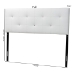 Baxton Studio Kirchem Upholstered White Queenl Sized Headboard - BSOBBT6432-White-HB-Queen