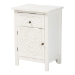 Baxton Studio Lambert Classic and Traditional White Finished Wood 1-Drawer End Table - BSOJY20B083-White-ET
