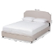 Baxton Studio Larese Beige Fabric Upholstered 2-Drawer Queen Size Platform Storage Bed - BSOLarese-Beige-Queen