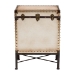 Baxton Studio Laura Vintage White Canvas Lift-Top Trunk End Table - BSOJY23B237-Open Box Laura White-ET