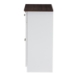 Baxton Studio Lauren Modern and Contemporary Two-tone White and Dark Brown Buffet Kitchen Cabinet  - BSODR 883400-White/Wenge
