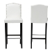 Baxton Studio Libra White Modern Bar Stool with Nail Head Trim (Set of 2) - BSOBBT5111 Bar Stool-White