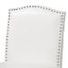 Baxton Studio Libra White Modern Bar Stool with Nail Head Trim (Set of 2) - BSOBBT5111 Bar Stool-White