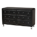 Baxton Studio Luminescence Wood Contemporary Black Upholstered Dresser - BSOBBT2030-Dresser-Black