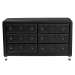 Baxton Studio Luminescence Wood Contemporary Black Upholstered Dresser - BSOBBT2030-Dresser-Black