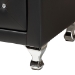 Baxton Studio Luminescence Wood Contemporary Black Upholstered Dresser - BSOBBT2030-Dresser-Black