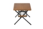 Baxton Studio Mariela Natural Brown and Black Low Profile Coffee Table with Basket - BSOTDA-W2001-Desk