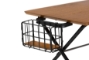 Baxton Studio Mariela Natural Brown and Black Low Profile Coffee Table with Basket - BSOTDA-W2001-Desk