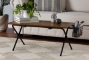 Baxton Studio Mariela Natural Brown and Black Low Profile Coffee Table with Basket - BSOTDA-W2001-Desk