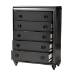 Baxton Studio Moonstone Modern Transitional Dark Grey Finished Wood 5-Drawer Chest - BSOMoonstone-Chest