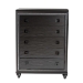 Baxton Studio Moonstone Modern Transitional Dark Grey Finished Wood 5-Drawer Chest - BSOMoonstone-Chest