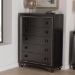Baxton Studio Moonstone Modern Transitional Dark Grey Finished Wood 5-Drawer Chest - BSOMoonstone-Chest
