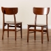 Baxton Studio Netherlands Mid-century Modern Scandinavian Style Dark Walnut Bent Wood Dining Side Chair - BSORT365-CHR