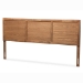 Baxton Studio Raya Mid-Century Modern Walnut Brown Finished Wood King Size Headboard - BSOMG97033-Ash Walnut-HB-King