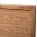 Baxton Studio Raya Mid-Century Modern Walnut Brown Finished Wood King Size Headboard