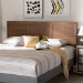 Baxton Studio Raya Mid-Century Modern Walnut Brown Finished Wood King Size Headboard - BSOMG97033-Ash Walnut-HB-King