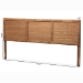 Baxton Studio Raya Mid-Century Modern Walnut Brown Finished Wood King Size Headboard - BSOMG97033-Ash Walnut-HB-King