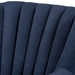 Baxton Studio Relena Classic and Traditional Navy Blue Velvet Fabric Upholstered and Dark Brown Finished Wood Armchair - BSO904-Shiny Velvet Navy Blue-Chair