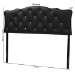 Baxton Studio Rita Modern and Contemporary Queen Size Black Faux Leather Upholstered Button-tufted Scalloped Headboard - BSOBBT6503-Black-Queen HB