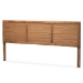 Baxton Studio Seren Mid-Century Modern Walnut Brown Finished Wood King Size Headboard - BSOMG97093-Ash Walnut-HB-King