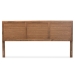 Baxton Studio Seren Mid-Century Modern Walnut Brown Finished Wood King Size Headboard - BSOMG97093-Ash Walnut-HB-King