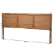 Baxton Studio Seren Mid-Century Modern Walnut Brown Finished Wood King Size Headboard - BSOMG97093-Ash Walnut-HB-King