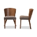 Baxton Studio Sparrow Brown Wood Modern Dining Chair (Set of 2) - BSOSPARROW DINING CHAIR-109/690