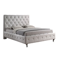 Baxton Studio Stella Crystal Tufted White Modern Bed with Upholstered Headboard - King Size Affordable modern furniture in Chicago, Baxton Studio Stella Crystal Tufted White Modern Bed with Upholstered Headboard - King Size - $435,  Bedroom Furniture  Chicago