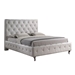 Baxton Studio Stella Crystal Tufted White Modern Bed with Upholstered Headboard - King Size - BSOBBT6220-White-King