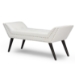 Baxton Studio Tamblin Modern and Contemporary White Faux Leather Upholstered Large Ottoman Seating Bench - BSOWS-22592-Matt White