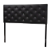 Baxton Studio Viviana Modern and Contemporary Black Faux Leather Upholstered Button-tufted Queen Size Headboard - BSOBBT6506-Black-Queen HB