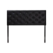 Baxton Studio Viviana Modern and Contemporary Black Faux Leather Upholstered Button-tufted Queen Size Headboard - BSOBBT6506-Black-Queen HB