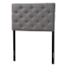 Baxton Studio Viviana Modern and Contemporary Grey Fabric Upholstered Button-Tufted Twin Size Headboard - BSOBBT6506-Grey-Twin HB