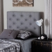 Baxton Studio Viviana Modern and Contemporary Grey Fabric Upholstered Button-Tufted Twin Size Headboard - BSOBBT6506-Grey-Twin HB