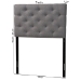 Baxton Studio Viviana Modern and Contemporary Grey Fabric Upholstered Button-Tufted Twin Size Headboard - BSOBBT6506-Grey-Twin HB