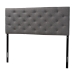 Baxton Studio Viviana Modern and Contemporary Grey Fabric Upholstered Button-tufted Full Size Headboard - BSOBBT6506-Grey-Full HB