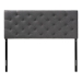 Baxton Studio Viviana Modern and Contemporary Grey Fabric Upholstered Button-tufted Full Size Headboard - BSOBBT6506-Grey-Full HB