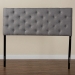 Baxton Studio Viviana Modern and Contemporary Grey Fabric Upholstered Button-tufted Full Size Headboard - BSOBBT6506-Grey-Full HB