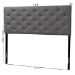 Baxton Studio Viviana Modern and Contemporary Grey Fabric Upholstered Button-tufted Full Size Headboard - BSOBBT6506-Grey-Full HB
