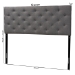 Baxton Studio Viviana Modern and Contemporary Grey Fabric Upholstered Button-tufted Full Size Headboard - BSOBBT6506-Grey-Full HB