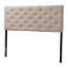 Baxton Studio Viviana Modern and Contemporary Light Beige Fabric Upholstered Button-tufted Queen Size Headboard - BSOBBT6506-Light Beige-Queen HB