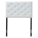 Baxton Studio Viviana Modern and Contemporary White Faux Leather Upholstered Button-Tufted Twin Size Headboard - BSOBBT6506-White-Twin HB